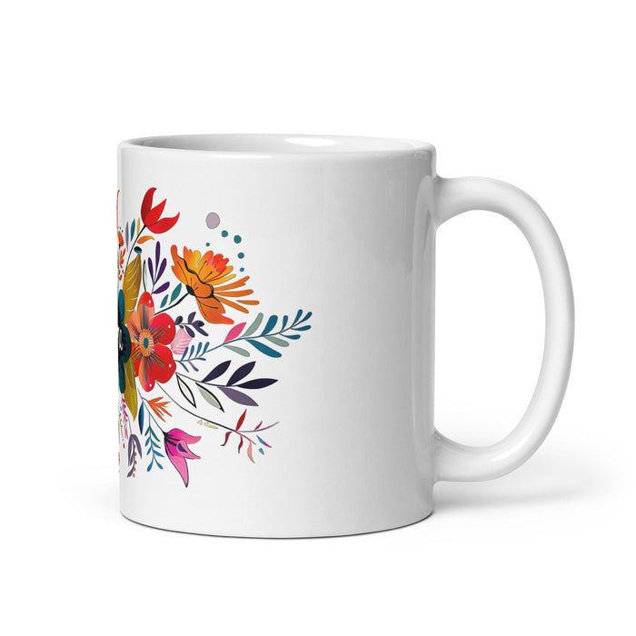 Alma Exclusive Name Art Piece Home Office Work Coffee Mug Mexican Spanish Pride Gift Cup One-Of-A-Kind Calligraphy White Glossy Mug | A21 Mexicada 11 oz