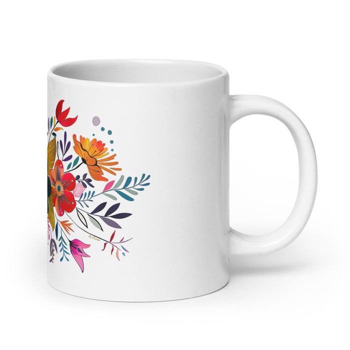 Alma Exclusive Name Art Piece Home Office Work Coffee Mug Mexican Spanish Pride Gift Cup One-Of-A-Kind Calligraphy White Glossy Mug | A21 Mexicada 20 oz