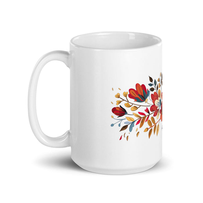 Alma Exclusive Name Art Piece Home Office Work Coffee Mug Mexican Spanish Pride Gift Cup One - Of - A - Kind Calligraphy White Glossy Mug | A22 - Mexicada