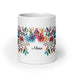 Alma Exclusive Name Art Piece Home Office Work Coffee Mug Mexican Spanish Pride Gift Cup One - Of - A - Kind Calligraphy White Glossy Mug | A23 - Mexicada