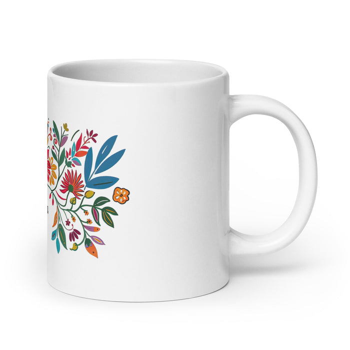 Alma Exclusive Name Art Piece Home Office Work Coffee Mug Mexican Spanish Pride Gift Cup One - Of - A - Kind Calligraphy White Glossy Mug | A23 - Mexicada