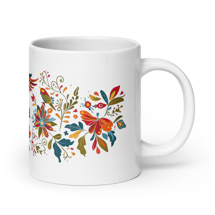 Alma Exclusive Name Art Piece Home Office Work Coffee Mug Mexican Spanish Pride Gift Cup One - Of - A - Kind Calligraphy White Glossy Mug | A24 - Mexicada