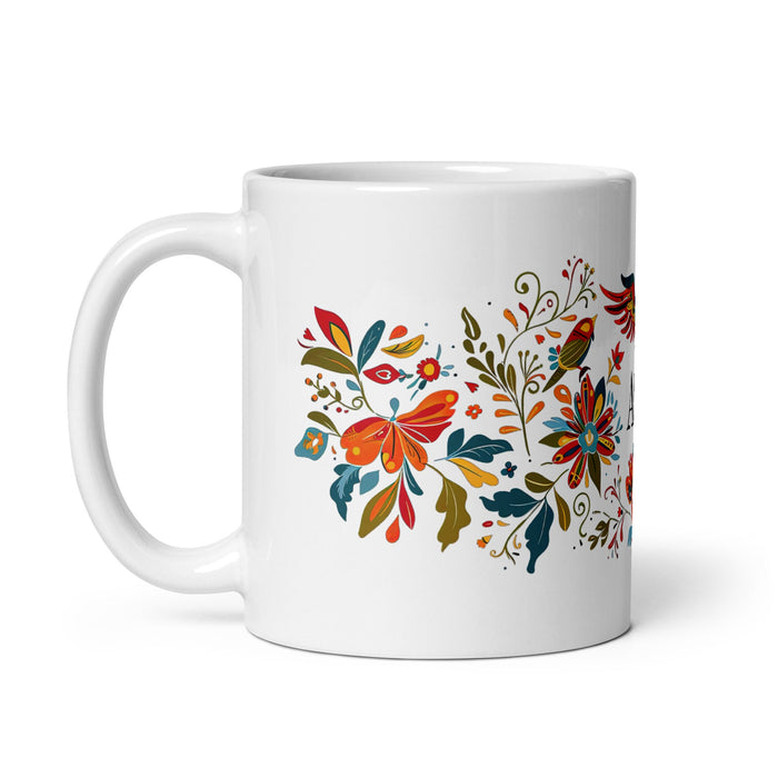 Alma Exclusive Name Art Piece Home Office Work Coffee Mug Mexican Spanish Pride Gift Cup One - Of - A - Kind Calligraphy White Glossy Mug | A24 - Mexicada