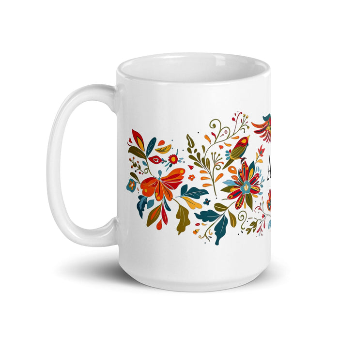 Alma Exclusive Name Art Piece Home Office Work Coffee Mug Mexican Spanish Pride Gift Cup One-Of-A-Kind Calligraphy White Glossy Mug | A24 Mexicada