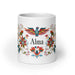 Alma Exclusive Name Art Piece Home Office Work Coffee Mug Mexican Spanish Pride Gift Cup One-Of-A-Kind Calligraphy White Glossy Mug | A24 Mexicada