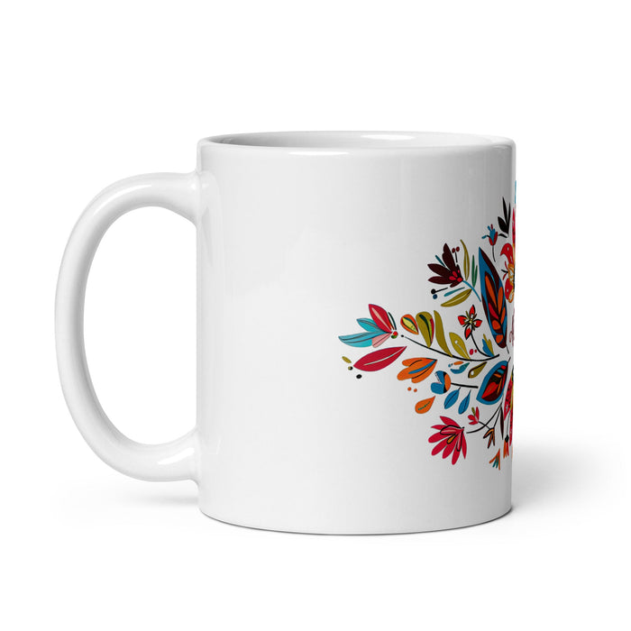 Alma Exclusive Name Art Piece Home Office Work Coffee Mug Mexican Spanish Pride Gift Cup One - Of - A - Kind Calligraphy White Glossy Mug | A25 - Mexicada