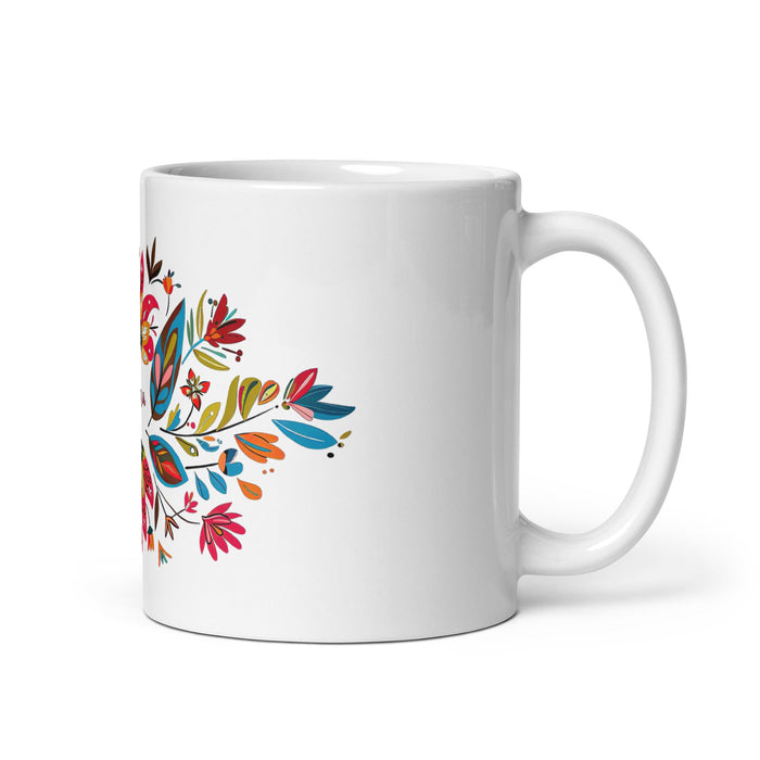 Alma Exclusive Name Art Piece Home Office Work Coffee Mug Mexican Spanish Pride Gift Cup One - Of - A - Kind Calligraphy White Glossy Mug | A25 - Mexicada