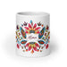 Alma Exclusive Name Art Piece Home Office Work Coffee Mug Mexican Spanish Pride Gift Cup One - Of - A - Kind Calligraphy White Glossy Mug | A25 - Mexicada