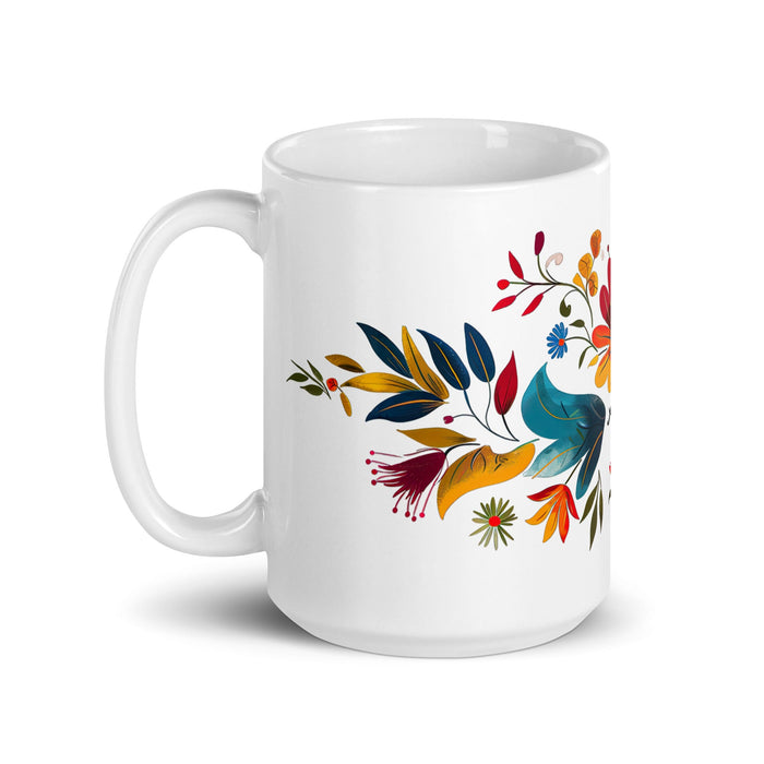 Alma Exclusive Name Art Piece Home Office Work Coffee Mug Mexican Spanish Pride Gift Cup One - Of - A - Kind Calligraphy White Glossy Mug | A26 - Mexicada