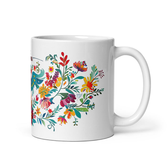 Alma Exclusive Name Art Piece Home Office Work Coffee Mug Mexican Spanish Pride Gift Cup One - Of - A - Kind Calligraphy White Glossy Mug | A27 - Mexicada