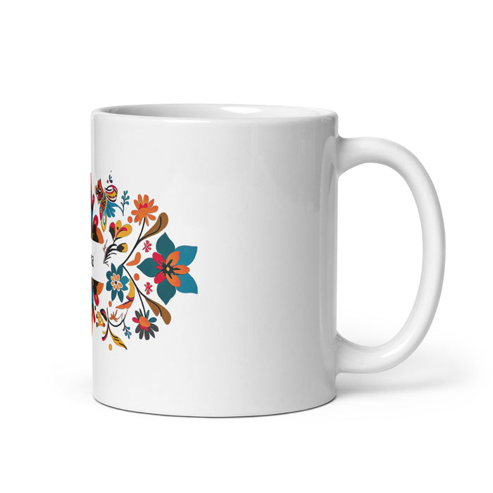 Alma Exclusive Name Art Piece Home Office Work Coffee Mug Mexican Spanish Pride Gift Cup One - Of - A - Kind Calligraphy White Glossy Mug | A29 - Mexicada