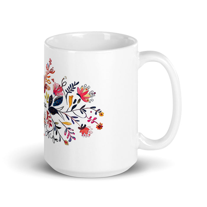 Alma Exclusive Name Art Piece Home Office Work Coffee Mug Mexican Spanish Pride Gift Cup One - Of - A - Kind Calligraphy White Glossy Mug | A3 - Mexicada