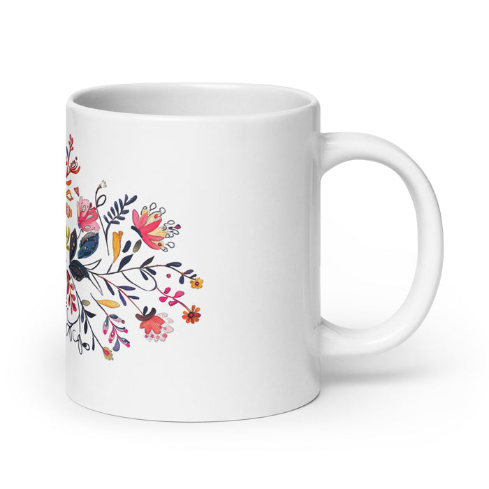 Alma Exclusive Name Art Piece Home Office Work Coffee Mug Mexican Spanish Pride Gift Cup One - Of - A - Kind Calligraphy White Glossy Mug | A3 - Mexicada