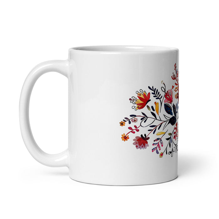 Alma Exclusive Name Art Piece Home Office Work Coffee Mug Mexican Spanish Pride Gift Cup One - Of - A - Kind Calligraphy White Glossy Mug | A3 - Mexicada