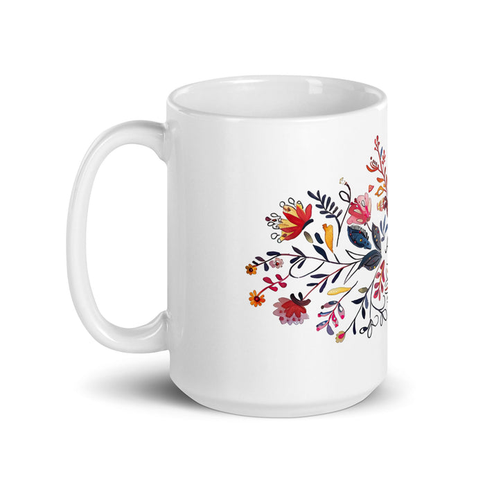 Alma Exclusive Name Art Piece Home Office Work Coffee Mug Mexican Spanish Pride Gift Cup One - Of - A - Kind Calligraphy White Glossy Mug | A3 - Mexicada