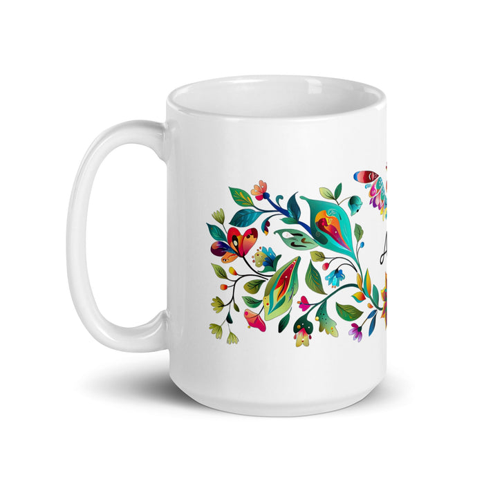 Alma Exclusive Name Art Piece Home Office Work Coffee Mug Mexican Spanish Pride Gift Cup One - Of - A - Kind Calligraphy White Glossy Mug | A30 - Mexicada