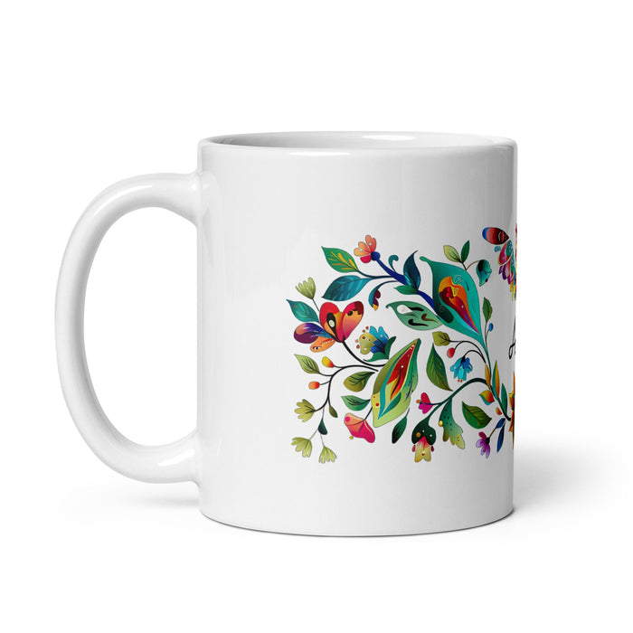 Alma Exclusive Name Art Piece Home Office Work Coffee Mug Mexican Spanish Pride Gift Cup One - Of - A - Kind Calligraphy White Glossy Mug | A30 - Mexicada