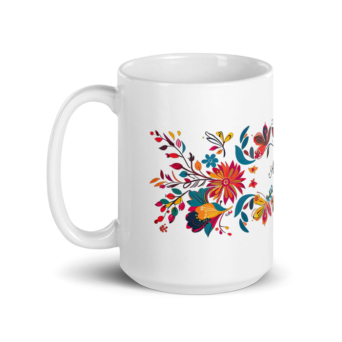 Alma Exclusive Name Art Piece Home Office Work Coffee Mug Mexican Spanish Pride Gift Cup One - Of - A - Kind Calligraphy White Glossy Mug | A4 - Mexicada