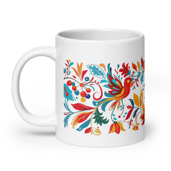 Alma Exclusive Name Art Piece Home Office Work Coffee Mug Mexican Spanish Pride Gift Cup One - Of - A - Kind Calligraphy White Glossy Mug | A5 - Mexicada