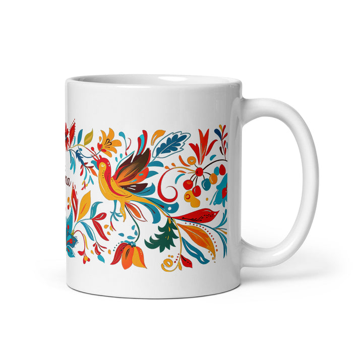 Alma Exclusive Name Art Piece Home Office Work Coffee Mug Mexican Spanish Pride Gift Cup One - Of - A - Kind Calligraphy White Glossy Mug | A5 - Mexicada