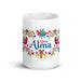 Alma Exclusive Name Art Piece Home Office Work Coffee Mug Mexican Spanish Pride Gift Cup One - Of - A - Kind Calligraphy White Glossy Mug | A6 - Mexicada