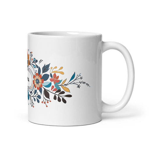 Alma Exclusive Name Art Piece Home Office Work Coffee Mug Mexican Spanish Pride Gift Cup One-Of-A-Kind Calligraphy White Glossy Mug | A8 Mexicada 11 oz