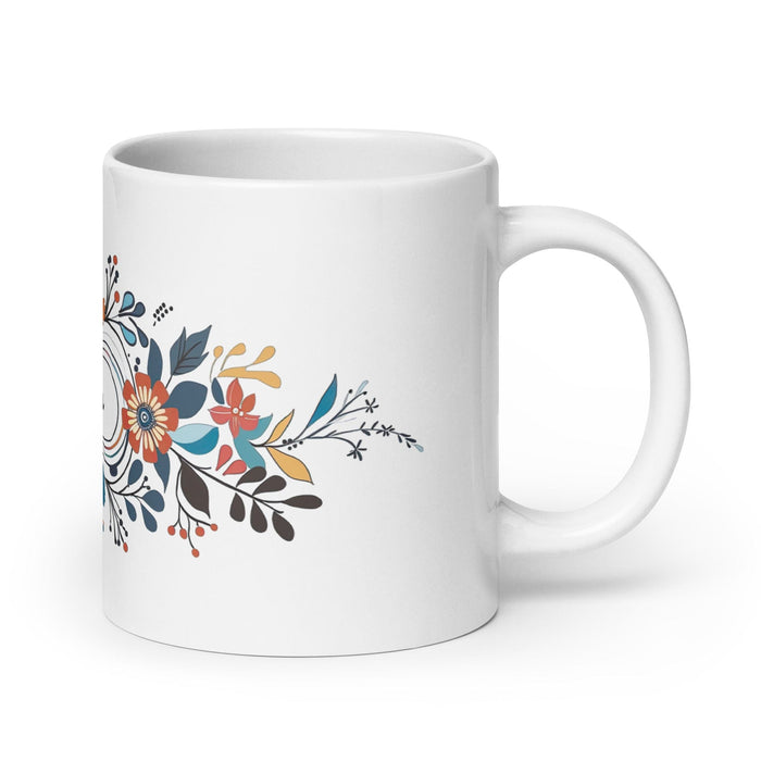 Alma Exclusive Name Art Piece Home Office Work Coffee Mug Mexican Spanish Pride Gift Cup One-Of-A-Kind Calligraphy White Glossy Mug | A8 Mexicada 20 oz