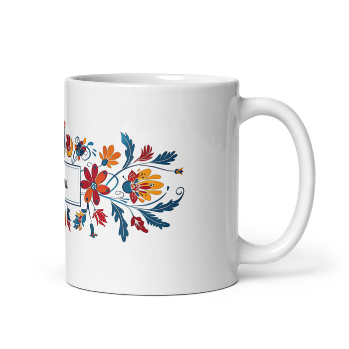 Alma Exclusive Name Art Piece Home Office Work Coffee Mug Mexican Spanish Pride Gift Cup One - Of - A - Kind Calligraphy White Glossy Mug | A9 - Mexicada