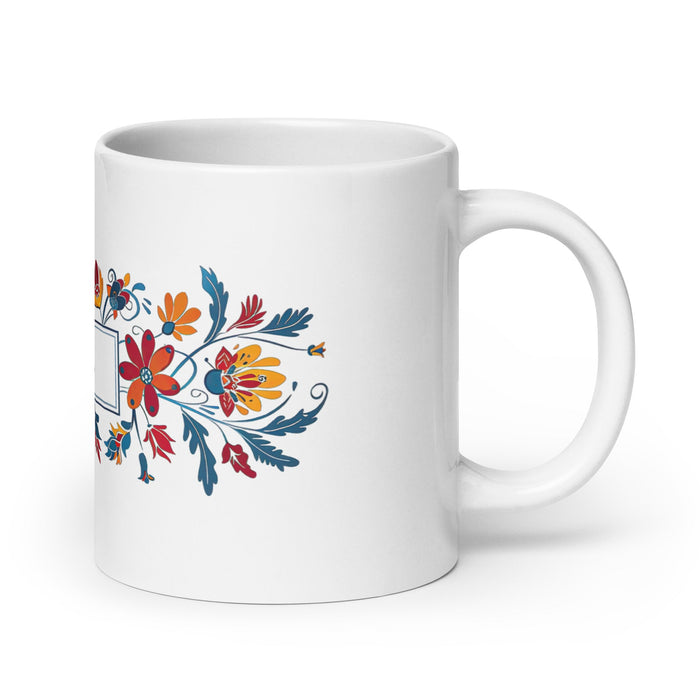 Alma Exclusive Name Art Piece Home Office Work Coffee Mug Mexican Spanish Pride Gift Cup One - Of - A - Kind Calligraphy White Glossy Mug | A9 - Mexicada