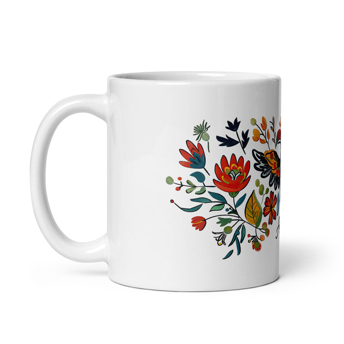 Alondra Exclusive Name Art Piece Home Office Work Coffee Mug Mexican Spanish Pride Gift Cup One - Of - A - Kind Calligraphy White Glossy Mug | A1 - Mexicada