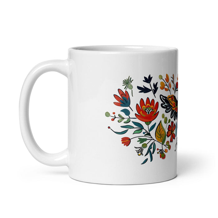 Alondra Exclusive Name Art Piece Home Office Work Coffee Mug Mexican Spanish Pride Gift Cup One-Of-A-Kind Calligraphy White Glossy Mug | A1 Mexicada