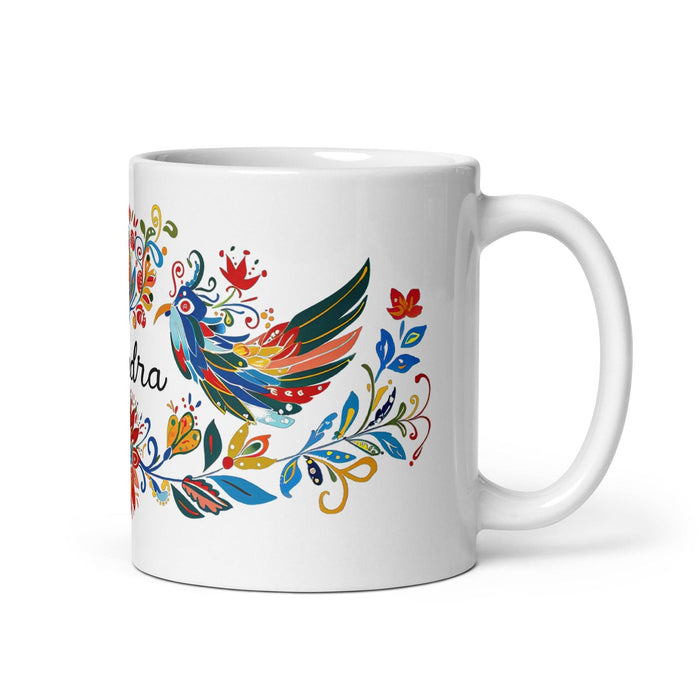 Alondra Exclusive Name Art Piece Home Office Work Coffee Mug Mexican Spanish Pride Gift Cup One-Of-A-Kind Calligraphy White Glossy Mug | A10 Mexicada 11 oz