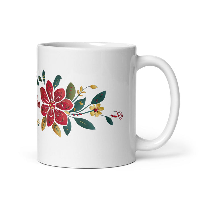 Alondra Exclusive Name Art Piece Home Office Work Coffee Mug Mexican Spanish Pride Gift Cup One-Of-A-Kind Calligraphy White Glossy Mug | A2 Mexicada 11 oz