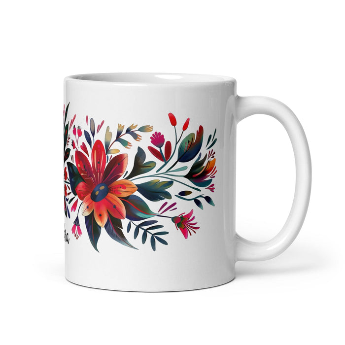 Alondra Exclusive Name Art Piece Home Office Work Coffee Mug Mexican Spanish Pride Gift Cup One-Of-A-Kind Calligraphy White Glossy Mug | A5 Mexicada 11 oz