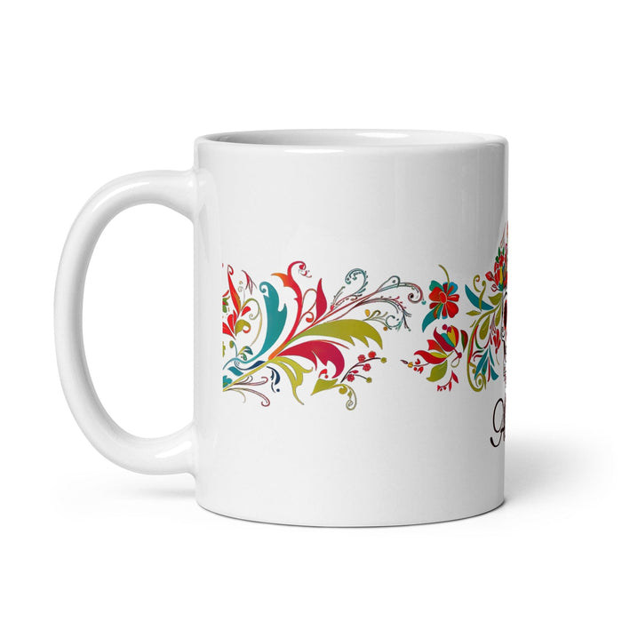 Alonso Exclusive Name Art Piece Home Office Work Coffee Mug Mexican Spanish Pride Gift Cup One-Of-A-Kind Calligraphy White Glossy Mug | A2 Mexicada