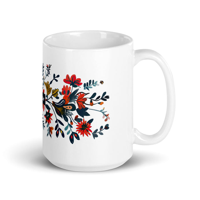 Alonso Exclusive Name Art Piece Home Office Work Coffee Mug Mexican Spanish Pride Gift Cup One - Of - A - Kind Calligraphy White Glossy Mug | A3 - Mexicada