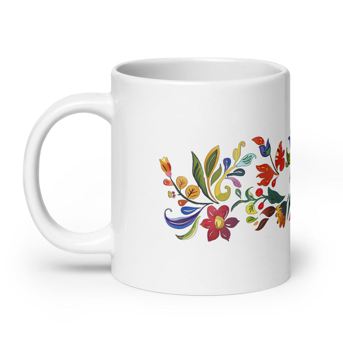 Alonso Exclusive Name Art Piece Home Office Work Coffee Mug Mexican Spanish Pride Gift Cup One - Of - A - Kind Calligraphy White Glossy Mug | A4 - Mexicada