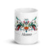 Alonso Exclusive Name Art Piece Home Office Work Coffee Mug Mexican Spanish Pride Gift Cup One - Of - A - Kind Calligraphy White Glossy Mug | A7 - Mexicada