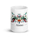 Alonso Exclusive Name Art Piece Home Office Work Coffee Mug Mexican Spanish Pride Gift Cup One-Of-A-Kind Calligraphy White Glossy Mug | A7 Mexicada