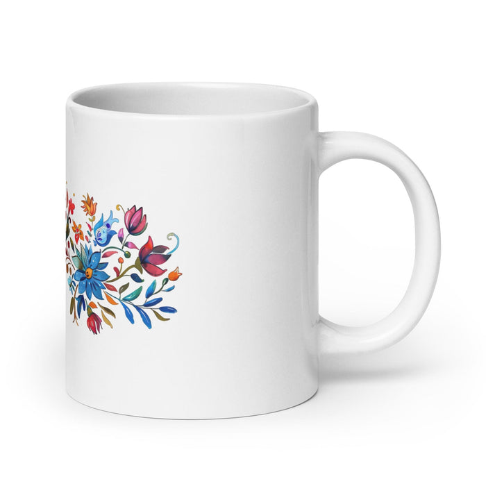 Amador Exclusive Name Art Piece Home Office Work Coffee Mug Mexican Spanish Pride Gift Cup One-Of-A-Kind Calligraphy White Glossy Mug | A1 Mexicada 20 oz