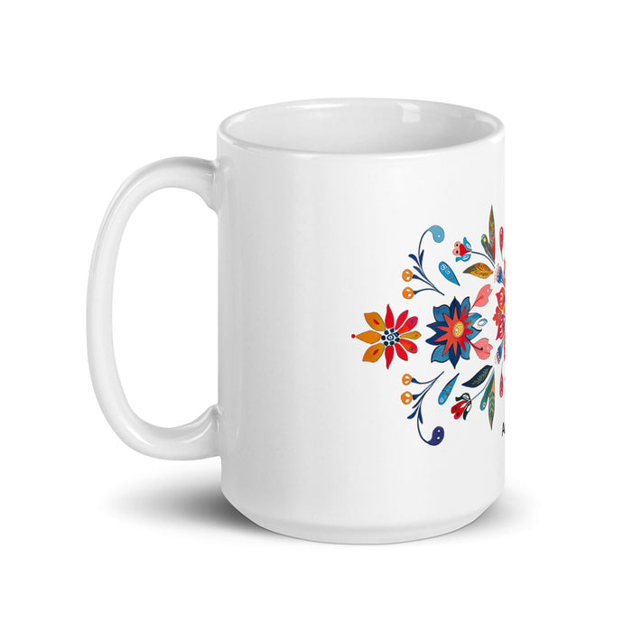 Amador Exclusive Name Art Piece Home Office Work Coffee Mug Mexican Spanish Pride Gift Cup One - Of - A - Kind Calligraphy White Glossy Mug | A12 - Mexicada