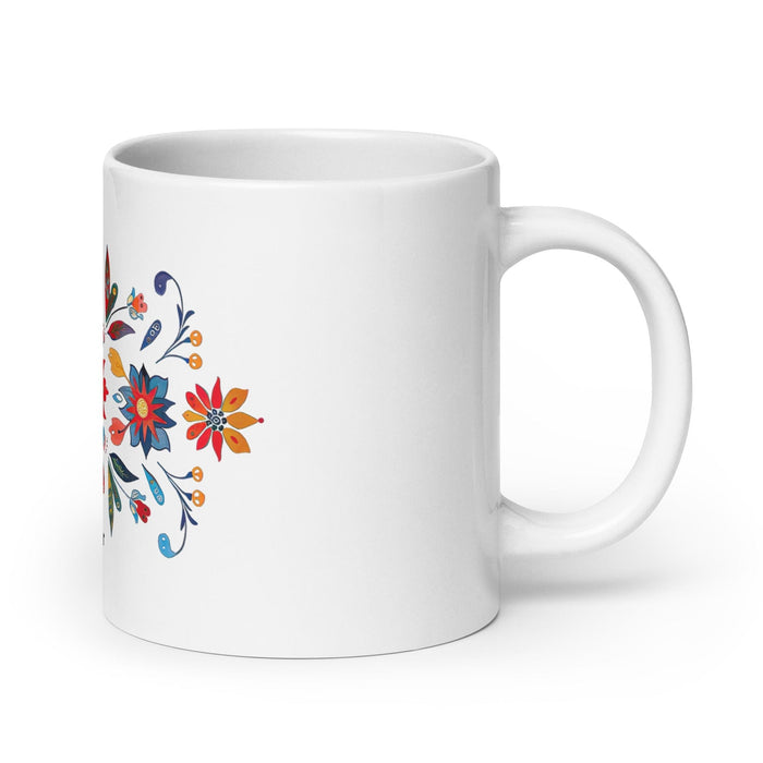 Amador Exclusive Name Art Piece Home Office Work Coffee Mug Mexican Spanish Pride Gift Cup One-Of-A-Kind Calligraphy White Glossy Mug | A12 Mexicada 20 oz