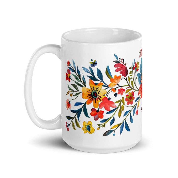 Amador Exclusive Name Art Piece Home Office Work Coffee Mug Mexican Spanish Pride Gift Cup One-Of-A-Kind Calligraphy White Glossy Mug | A14 Mexicada