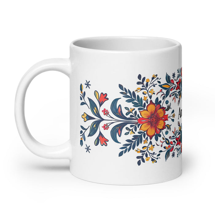 Amador Exclusive Name Art Piece Home Office Work Coffee Mug Mexican Spanish Pride Gift Cup One - Of - A - Kind Calligraphy White Glossy Mug | A17 - Mexicada