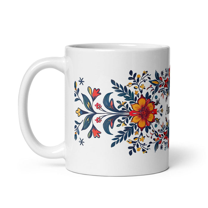 Amador Exclusive Name Art Piece Home Office Work Coffee Mug Mexican Spanish Pride Gift Cup One-Of-A-Kind Calligraphy White Glossy Mug | A17 Mexicada