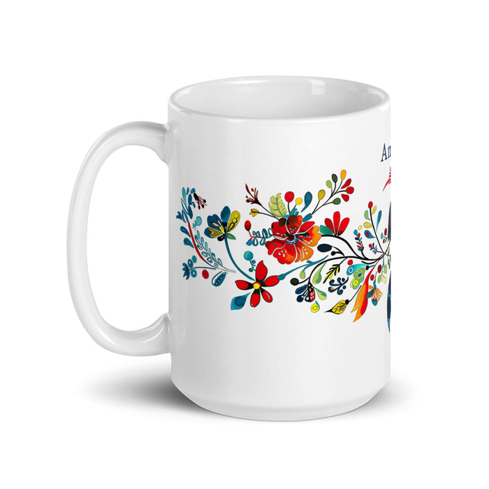 Amador Exclusive Name Art Piece Home Office Work Coffee Mug Mexican Spanish Pride Gift Cup One - Of - A - Kind Calligraphy White Glossy Mug | A2 - Mexicada