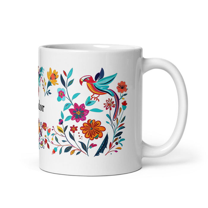 Amador Exclusive Name Art Piece Home Office Work Coffee Mug Mexican Spanish Pride Gift Cup One - Of - A - Kind Calligraphy White Glossy Mug | A3 - Mexicada