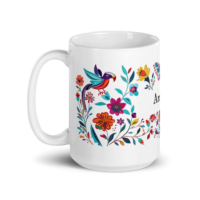 Amador Exclusive Name Art Piece Home Office Work Coffee Mug Mexican Spanish Pride Gift Cup One - Of - A - Kind Calligraphy White Glossy Mug | A3 - Mexicada