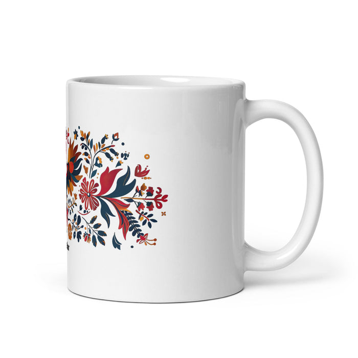 Amador Exclusive Name Art Piece Home Office Work Coffee Mug Mexican Spanish Pride Gift Cup One - Of - A - Kind Calligraphy White Glossy Mug | A6 - Mexicada