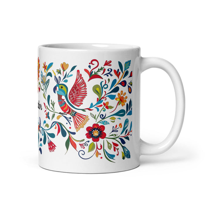 Amador Exclusive Name Art Piece Home Office Work Coffee Mug Mexican Spanish Pride Gift Cup One - Of - A - Kind Calligraphy White Glossy Mug | A8 - Mexicada